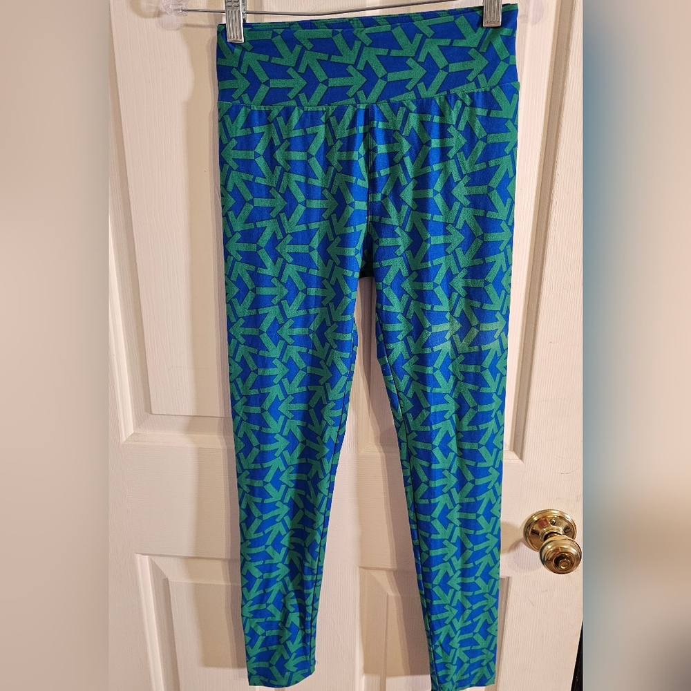 Lularoe Leggings 2 Pack One Size-Green-Blue/Multicolor